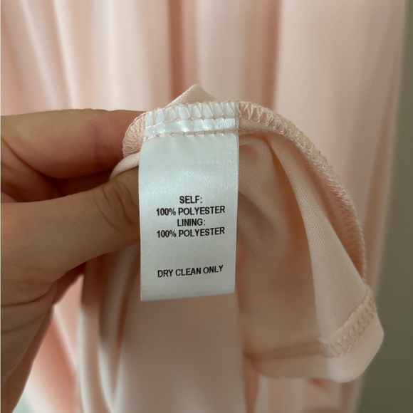 NWT Lulu’s Blush Ruched A-Line Chiffon V-Neck Maxi Dress - Picture 8 of 11